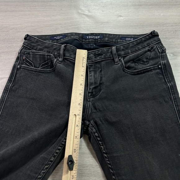 Vigoss Jeans Womens 28x29 Washed Black The Chelsea Skinny Stretch Denim Mid Rise - Picture 10 of 15